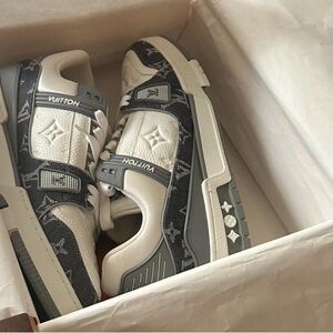Louis Vuitton Black and White Monogram Athletic Sneakers